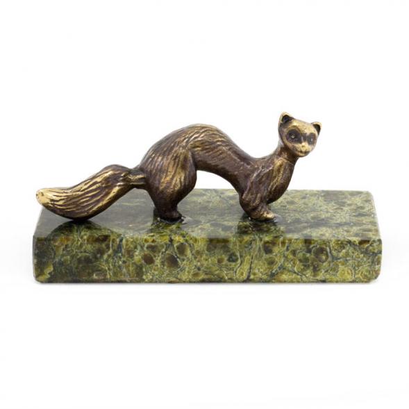 Статуэтка из бронзы на подставке из змеевика &amp;quot;Соболь&amp;quot; 116188