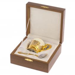 Чашка для кофе "Герб РФ" 80 мл с чернением Златоуст