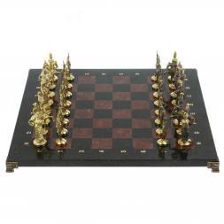 Шахматы настольные "Русские" бронза камень лемезит 40х40 см