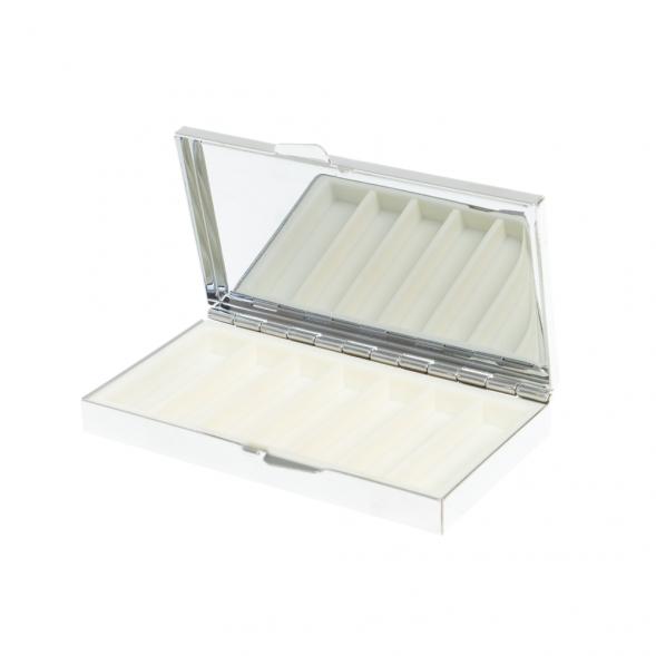 Таблетница на 7 отделений камень офит серебристая 127234