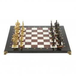 Шахматы &amp;quot;Русские&amp;quot; бронза доска 40х40 лемезит мрамор