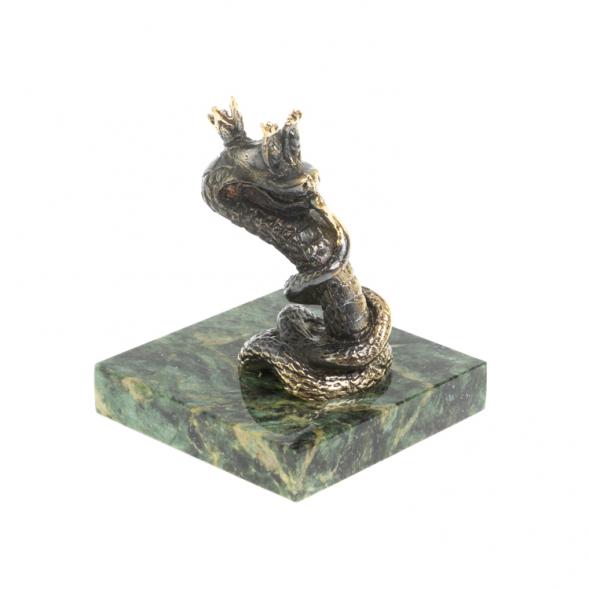 Бронзовая статуэтка «Змея-Царевна» на шабровском змеевике 128165