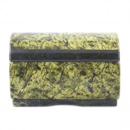 Шкатулка из камня змеевик 10х6х5,5 см