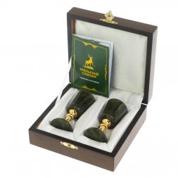 Набор из двух рюмок из нефрита 4х4х8,5 см 30 мл