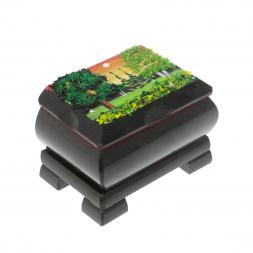 Шкатулка с расписной крышкой &amp;quot;Лето&amp;quot; 10х8х7 см