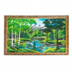 Картина "Лето" багет 56х86см, рисунок каменная крошка