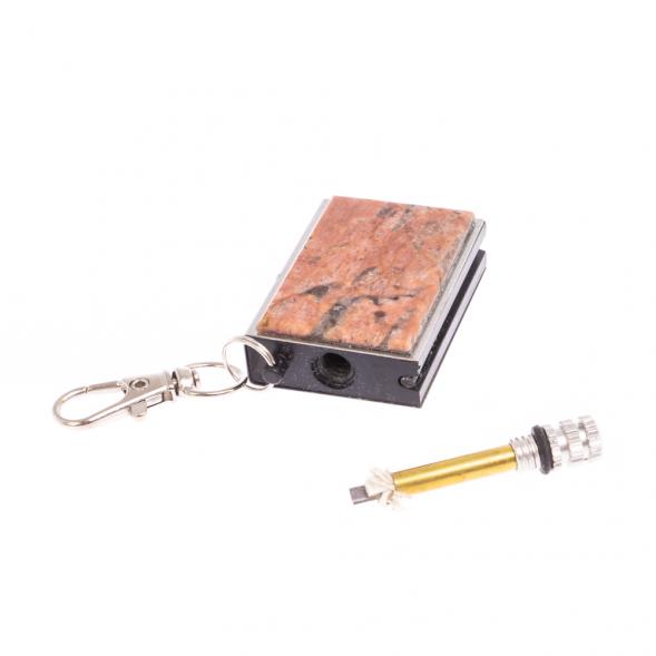 Брелок огниво &amp;quot;Вечная спичка&amp;quot; с накладкой из камня пегматит 2,8х1,3х5 см 126696