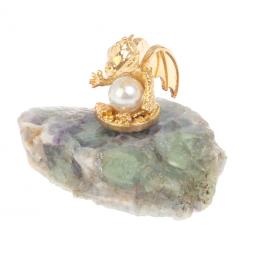 Сувенир &amp;quot;Дракончик с жемчугом&amp;quot; из флюорита