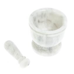 Ступка из мрамора 12,5х12,5х16 см (5)