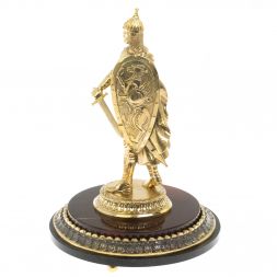 Cтатуэтка "Александр Невский" из бронзы и яшмы