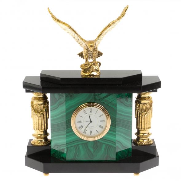 Подарочные часы &amp;quot;Орел&amp;quot; из малахита 129861