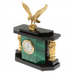 Подарочные часы &amp;quot;Орел&amp;quot; из малахита
