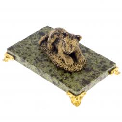 Сувенир фигурка &amp;quot;Тигрёнок на камне&amp;quot; на подставке из камня