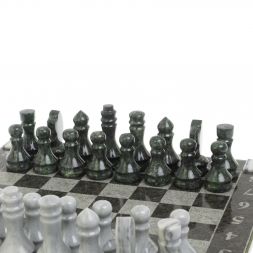 Шахматы &amp;quot;Турнирные&amp;quot; доска 41х41 см серый мрамор, змеевик