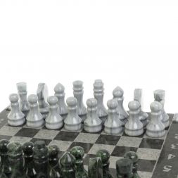 Шахматы &amp;quot;Турнирные&amp;quot; доска 41х41 см серый мрамор, змеевик