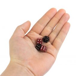 Кубики зарики 1 см красные и черные 4 шт