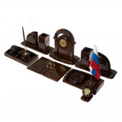 Письменный набор "Премиум" камень обсидиан