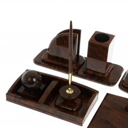 Письменный набор "Премиум" камень обсидиан