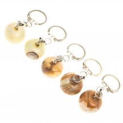 Брелок "Яблоко" оникс зелено-коричневый