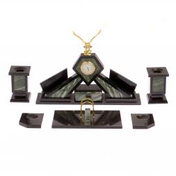 Настольный набор &amp;quot;Орел&amp;quot; камень офиокальцит