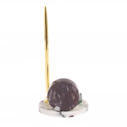 Часы с ручкой камень малахит, лазурит, мрамор