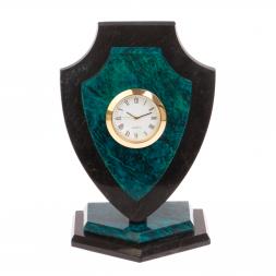 Часы из шабровского змеевика &amp;quot;Щит&amp;quot; большой