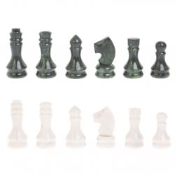 Шахматы &amp;quot;Турнирные&amp;quot; доска 41х41 см белый мрамор, змеевик