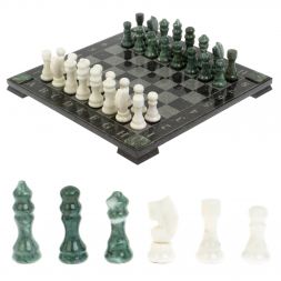 Шахматы &amp;quot;Турнирные&amp;quot; из мармора и змеевика 36х36 см