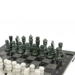 Шахматы &amp;quot;Турнирные&amp;quot; из мармора и змеевика 36х36 см