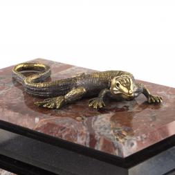 Ларец для украшений &amp;quot;Комод&amp;quot; с ящерицей из бронзы креноид