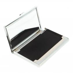 Карманная визитница из камня голубой апатит цвет серебро