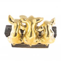 Пепельница из бронзы &amp;quot;Три поросенка&amp;quot;