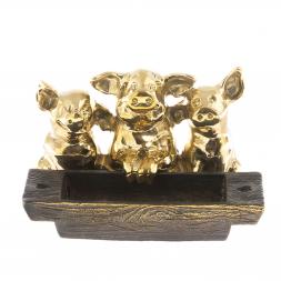 Пепельница из бронзы &amp;quot;Три поросенка&amp;quot;