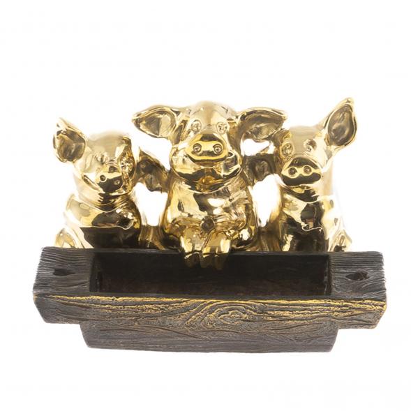 Пепельница из бронзы &amp;quot;Три поросенка&amp;quot; 124356