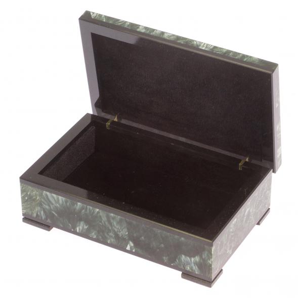 Шкатулка из камня серафинит 12х7,5х4 см 125721