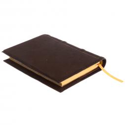 Ежедневник &amp;quot;Георгий Победоносец&amp;quot; А6 обложка из коричневой кожи Златоуст