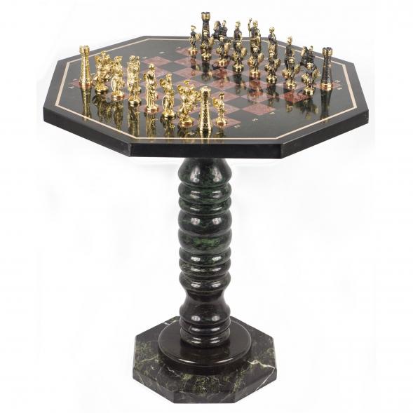 Шахматный стол фигуры &amp;quot;Римские&amp;quot; бронза лемезит 117824