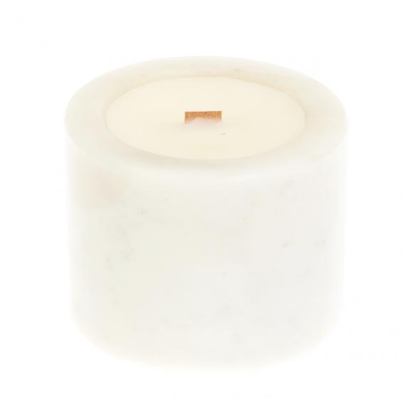 Свеча ароматическая из белого мрамора &amp;quot;Тыквенно-карамельный хруст&amp;quot; 127001