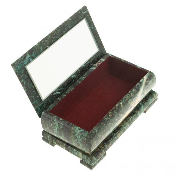 Шкатулка с иллюстрацией &amp;quot;Я тебя люблю&amp;quot; камень змеевик 17,5х9,5х7,5 см 124026