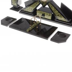 Письменный набор "Орел" змеевик бронза