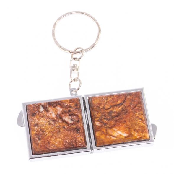 Складное зеркало брелок авантюрин квадратное 126625