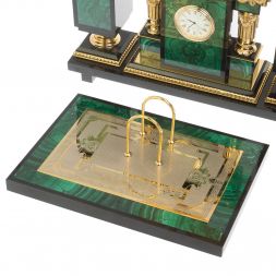 Письменный набор &amp;quot;Горный орел&amp;quot; из малахита Златоуст