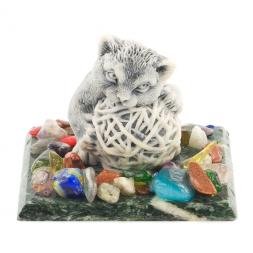 Сувенир &amp;quot;Котенок с клубком&amp;quot; из мрамолита