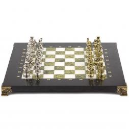 Шахматы настольные &amp;quot;Римские воины&amp;quot; 28х28 см из камень змеевик