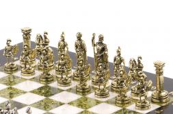 Шахматы настольные &amp;quot;Римские воины&amp;quot; 28х28 см из камень змеевик