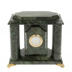 Часы из шабровского змеевика 17х12х17 см