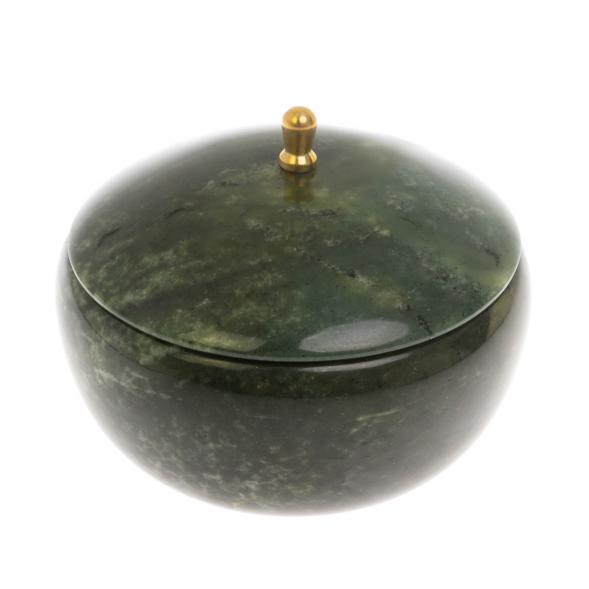 Медовница / сахариница из нефрита 10х10х9 см 129790