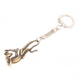 Брелок &amp;quot;Ящерица с телефоном&amp;quot; бронза