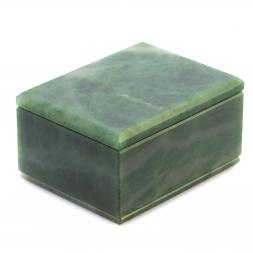 Шкатулка из саянского нефрита 8,8х6,8х4,7 см