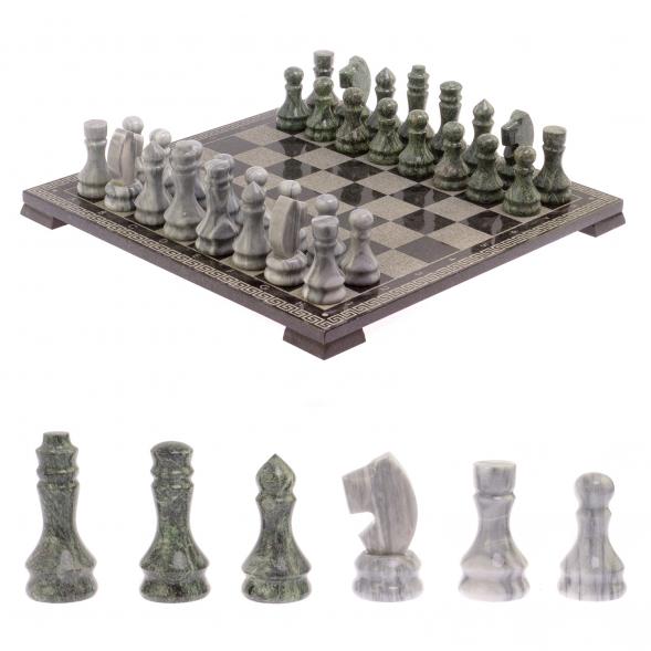 Шахматы с гравировкой &amp;quot;Греческий орнамент&amp;quot; 40х40 см гранит 125955